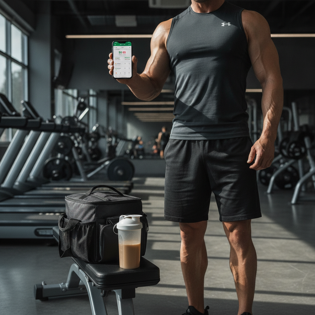 Fitness enthusiast tracking macros