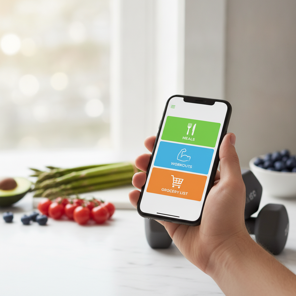 Your Fitness Brand App on phone